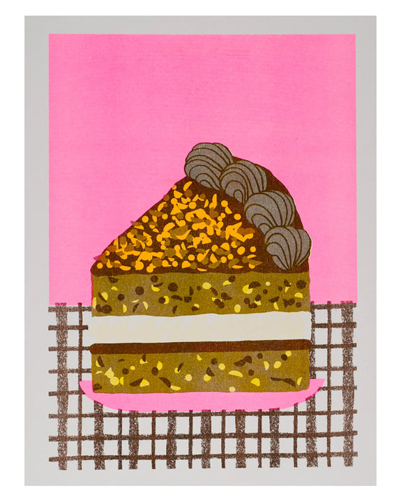 Alice Oehr - Choc Nuts Slice Riso Print - A3