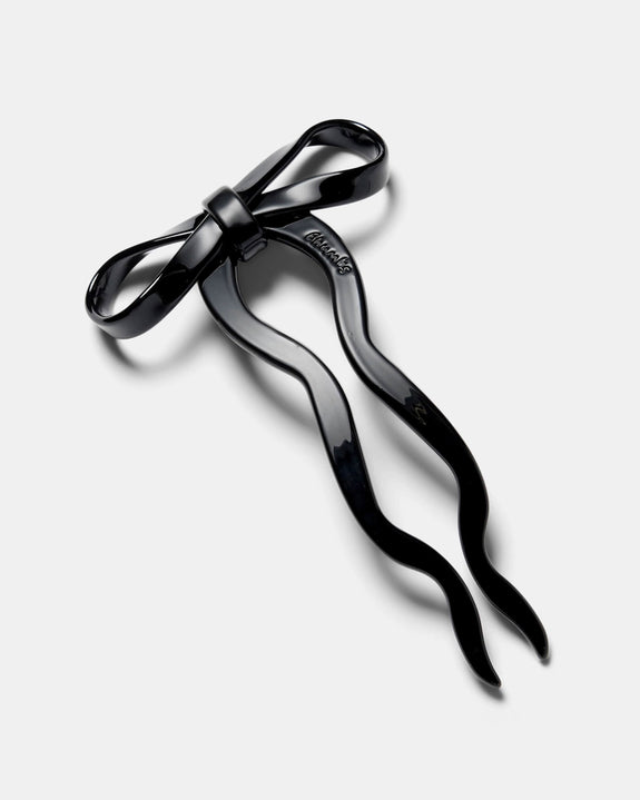 Chunks - Bow Hairpin in Black - Large