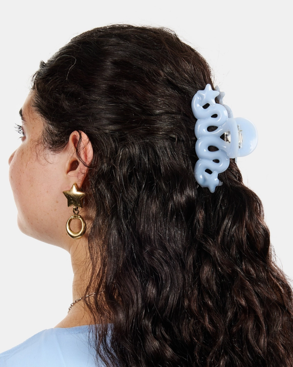 Chunks - Small Star Loop Claw in Baby Blue