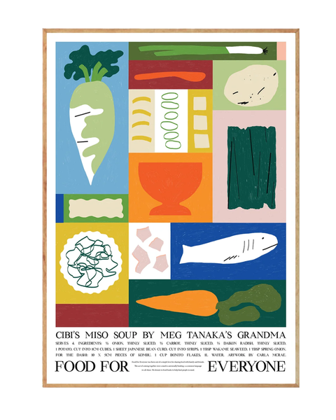 Food For Everyone - A3 Print - CIBI's Miso Soup by Meg Tanaka's Grandma & Carla McRae