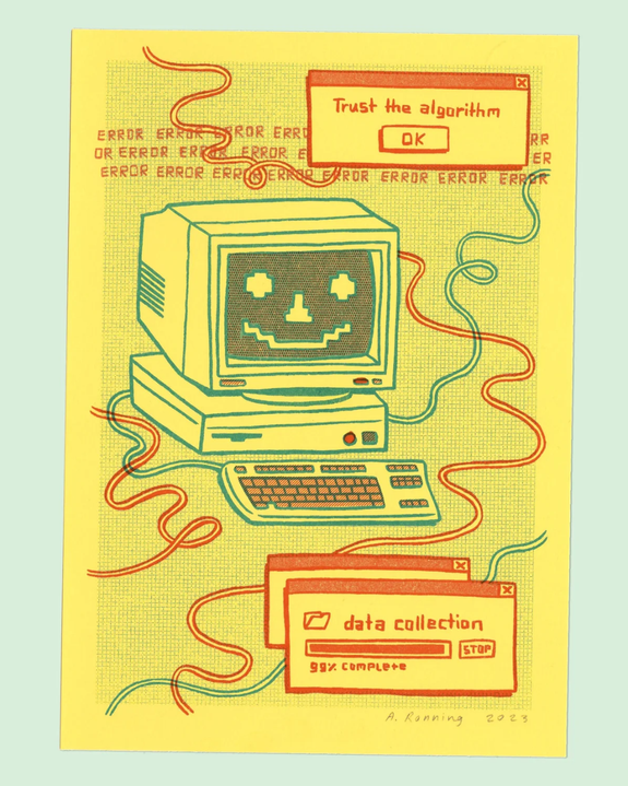 Ashley Ronning - Computer Is Your Friend Risograph Print
