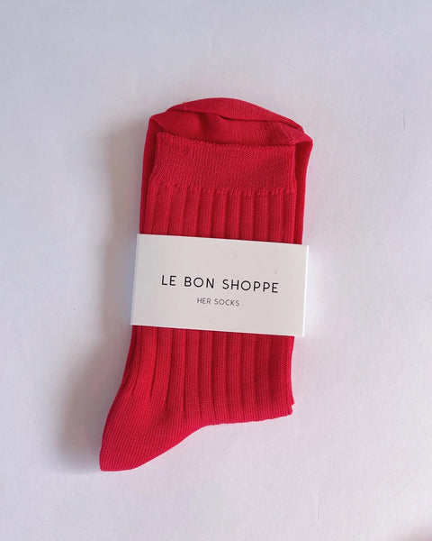 Le Bon Shoppe - Her Socks - Classic Red