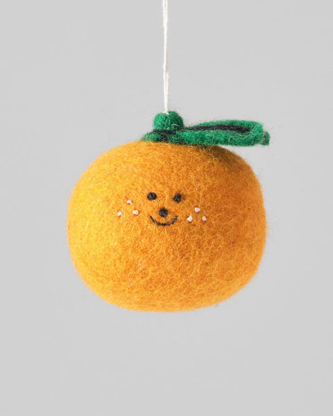 Wrap - Hanging Felt Ornament - Clementine
