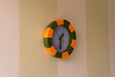 Daniel + Emma - Stripe Clock - Orange/Olive