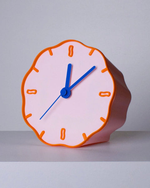 Warren & Laetitia - Margherita Table Clock (Pink/Orange/Blue)