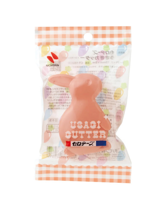 NICHIBAN - Tape Dispenser Rabbit - Coral