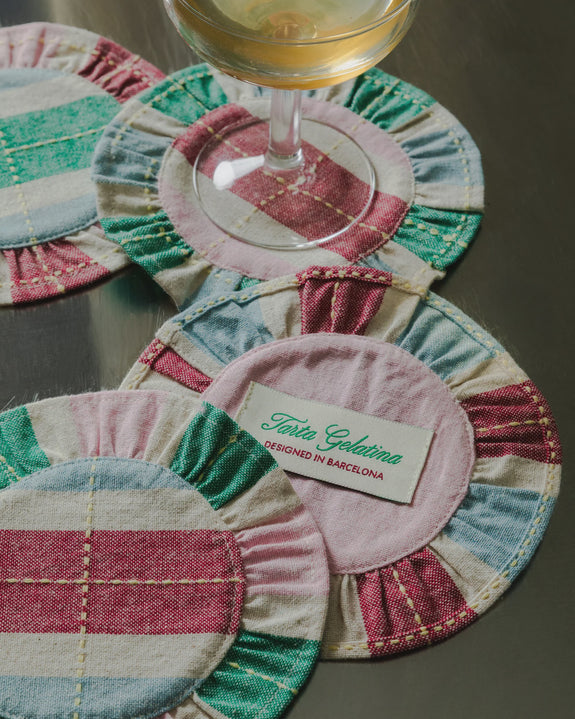 Tarta Gelatina - Ruffled Coaster Set