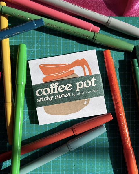 Alex Luciano - Coffee Pot Sticky Note Pad