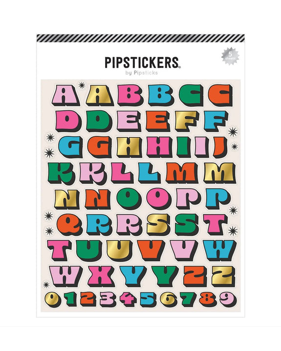 PipStickers - Colour Me Retro Big Alphabet