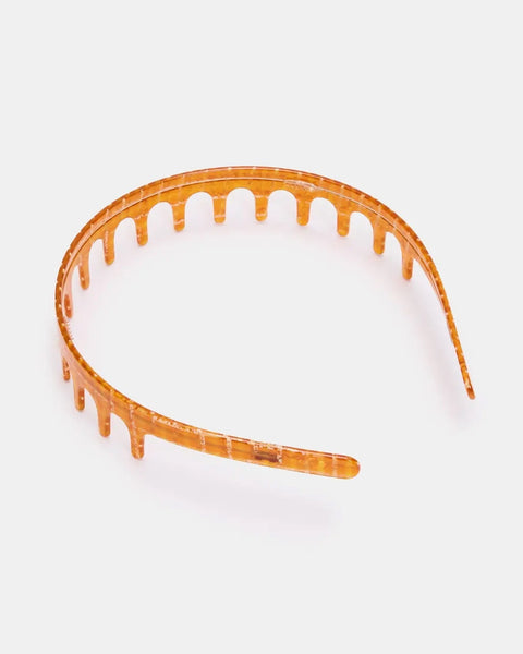 Chunks - Comb Headband - Caramel Plaid