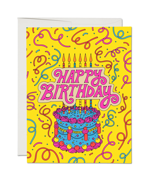 Red Cap Cards - Cake and Confetti Greeting Card