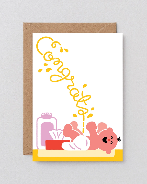 Wrap - Congratulations New Baby Greeting Card