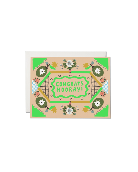 Red Cap Cards - Congrats Hooray Greeting Card