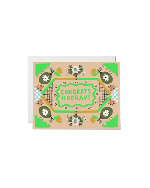 Red Cap Cards - Congrats Hooray Greeting Card