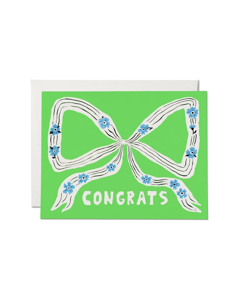 Red Cap Cards - Perfect Bow Congrats Greeting Card