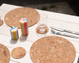 Yod and Co - Round Natural Cork Coasters Set of 4 - Natural