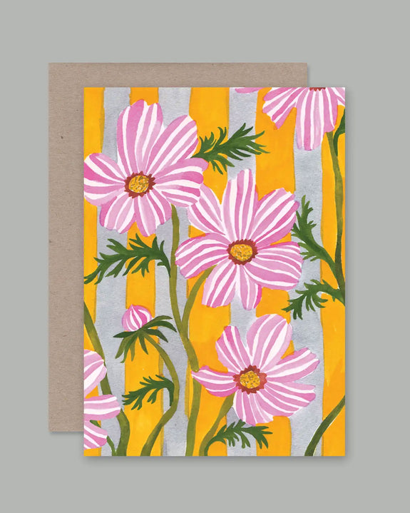 AHD - Greetings Card - Cosmos Stripes