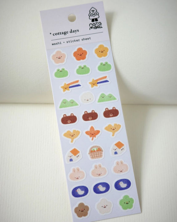 Natamori - Washi Sticker Sheet - Cottage Days