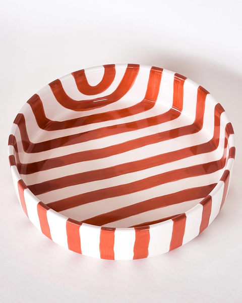 Magazin Minori - Large Bowl Stripes - Cotto Orange