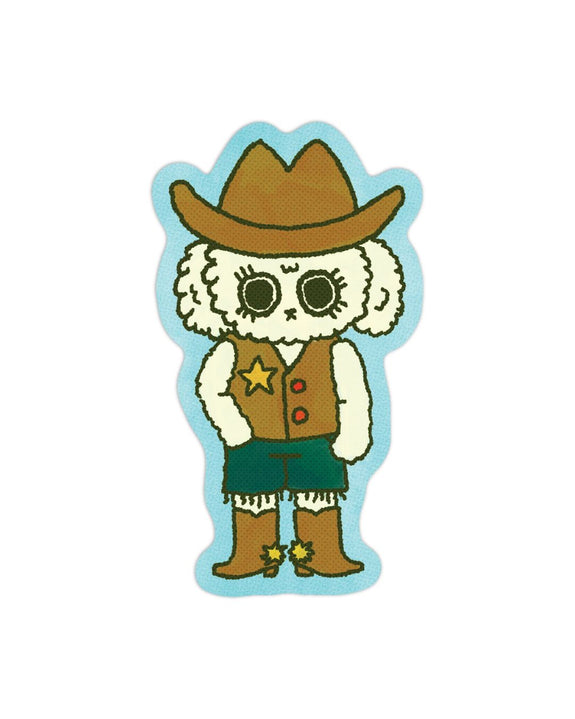 Rags AF - Cowboy Puppy! Sticker