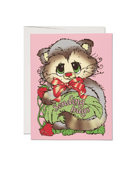 Red Cap Cards - Critter Hugs Greeting Card