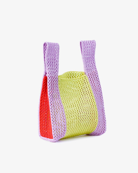 Verloop Knits - Raffia Crochet Mini Bag - Poppy Lilac