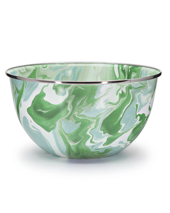 Crow Canyon - Golden Rabbit Enamelware Modern Monet Large Salad Bowl