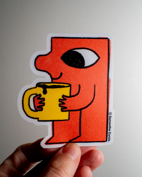 Samantha Curcio - Cuppa Joe - Vinyl Sticker