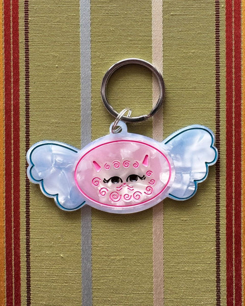 Rags AF - Curly Cat! Keychain