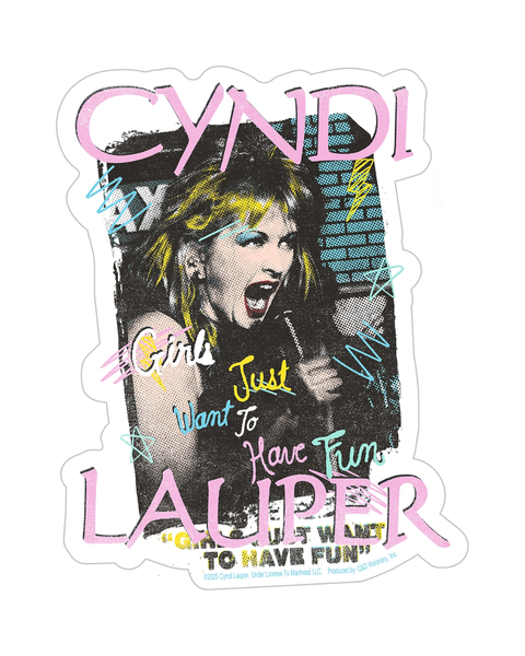 Girls Just Want To Have Fun - Cyndi Lauper - Sticker