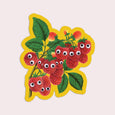 Stay home Club - Googly Raspberries Vinyl Sticker