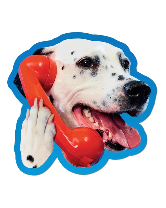 Apply Stickers - Dalmatian Phone Call By Toiletpaper - Die-Cut Sticker