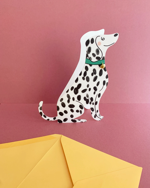 Kitty Kenda Papergoods - Sitting Dalmatian Shaped Greeting Card