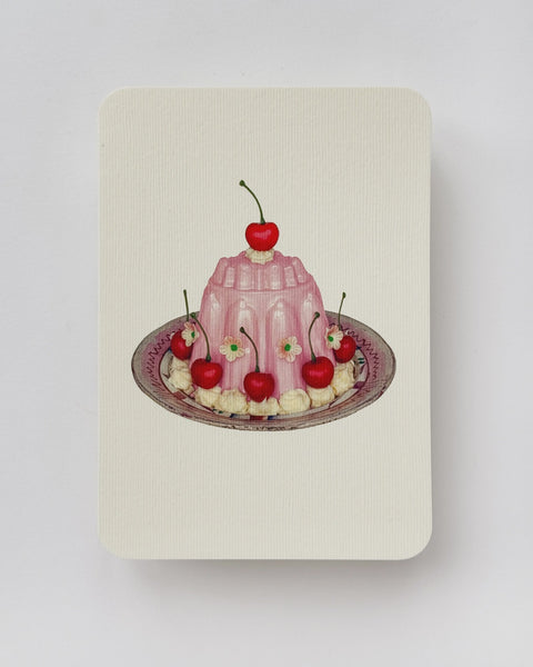 Canonbury Press - Rose Petal Cream Blancmange Greeting Card
