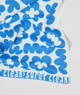 Wrap - Tea Towel - Super Clean Flowers Blue/White
