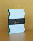 Idlewild Co. Wavy Shaped Notepad - Mint + Evergreen Edge