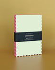 Idlewild Co. Mini Wave Shaped Notepad - Citron + Hot Coral Edge