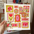 Maddie Fischer - Decorators in Bright Red/Brown Riso Print