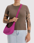Baggu - Small Nylon Crescent Bag - Deep Fuchsia
