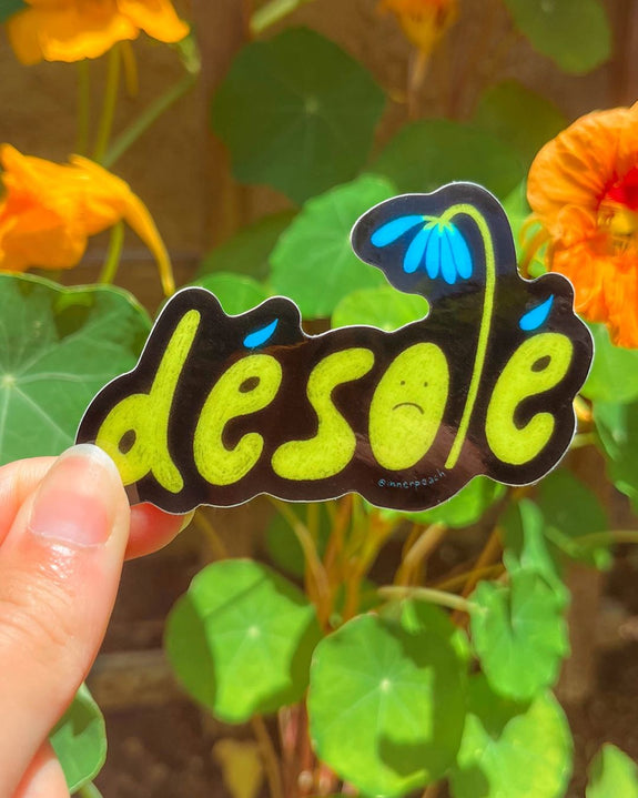 Inner Peach Design - Désolé Sticker