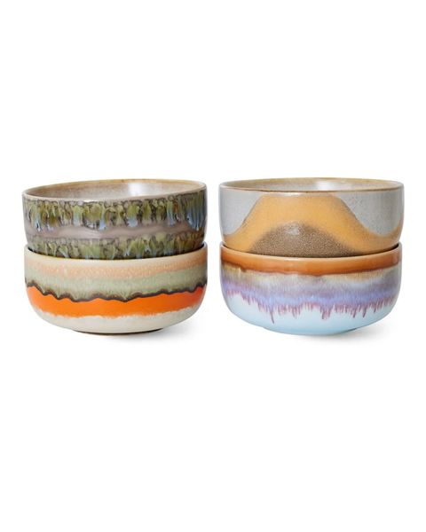 HK Living 70s Ceramics - Dessert Bowls - Reef - Set of 4