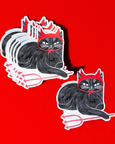 Bromstad Printing Co. - Mirror Sticker - Devil Cat