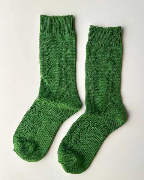 Le Bon Shoppe - Modal Eyelet Socks - Palm Green