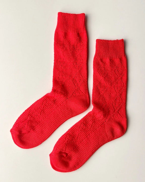 Le Bon Shoppe - Modal Eyelet Socks - Poppy Red