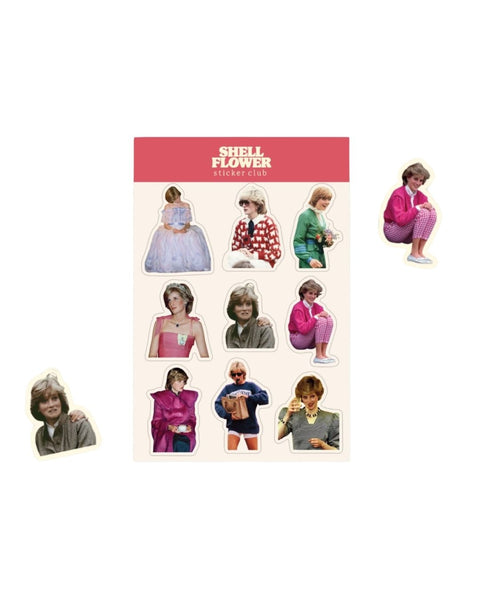 Shellflower - Princess Di Sticker Sheet