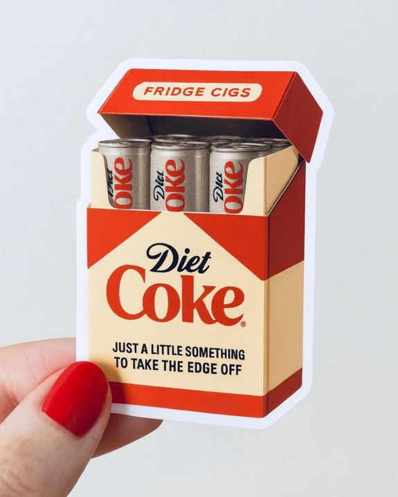 Hello Brand - Diet Coke Fridge Cigs Vinyl Sticker