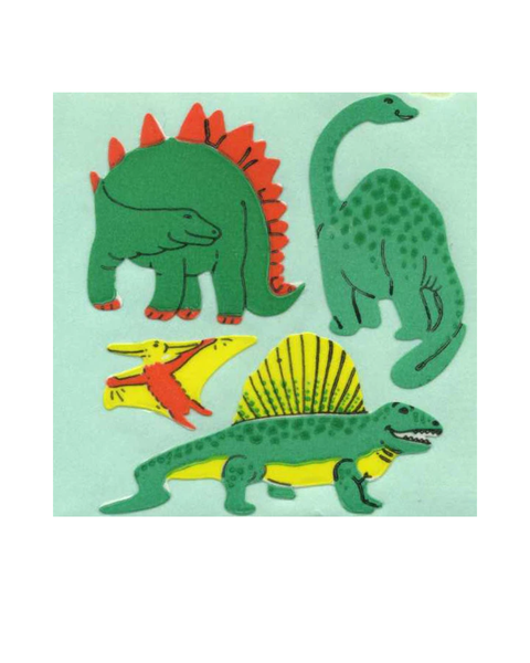Stickermagic - Tear-off Stickers Square - Dinosaurs