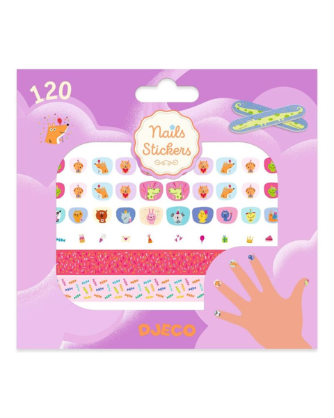 Djeco - Nail Stickers - Happy Birthday - 120pc