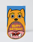 Wrap - Dog Fold Out Mouth Birthday Card