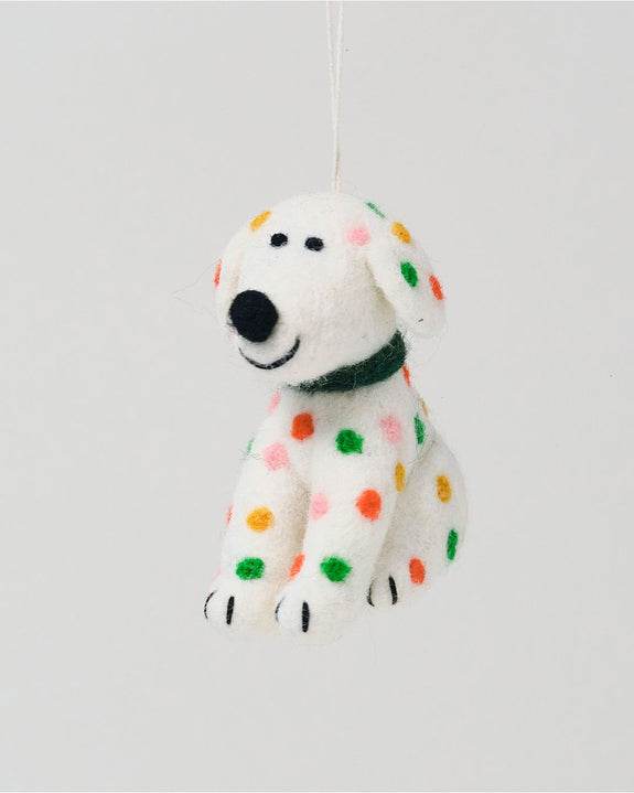 Wrap - Hanging Felt Ornament - Chip Dog